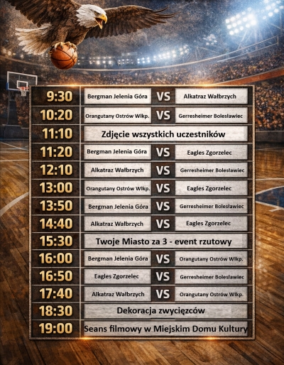 Zgorzeleckie Orły wylądują na hali przy ul. Maratońskiej! Zapraszamy do kibicowania.