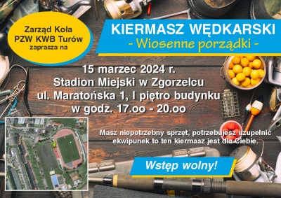 15 marca 2024r. Kiermasz Wędkarski!